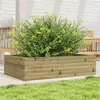 Image de vidaXL Jardinière 90x60x23 cm bois de pin imprégné, jardinière d'extérieur, bac à fleurs, boîte à plantes, jardinière de 847237