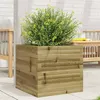 Image de vidaXL Jardinière 50x50x45,5 cm bois de pin imprégné, jardinière d'extérieur, bac à fleurs, boîte à plantes, jardinière de 847247