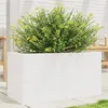 Image de Jardinière blanc 90x40x45,5 cm bois de pin massif