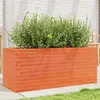 Image de Jardinière cire marron 110x40x45,5 cm bois de pin massif