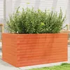 Image de Jardinière cire marron 90x60x45,5 cm bois de pin massif