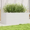 Image de Jardinière blanc 110x60x45,5 cm bois de pin massif