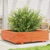 Image de Jardinière cire marron 90x90x26,5 cm bois de pin massif