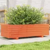 Image de Jardinière cire marron 90x40x26,5 cm bois de pin massif
