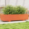 Image de Jardinière cire marron 110x40x26,5 cm bois de pin massif