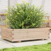 Image de vidaXL Jardinière 90x60x26,5 cm bois de pin massif, jardinière d'extérieur, bac à fleurs, boîte à plantes, jardinière de 847343