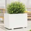Image de vidaXL Jardinière blanc 70x40x49,5 cm bois de pin massif, jardinière d'extérieur, bac à fleurs, boîte à plantes, jardinière 847369