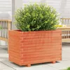 Image de Jardinière cire marron 70x40x49,5 cm bois de pin massif