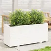 Image de vidaXL Jardinière blanc 110x40x49,5 cm bois de pin massif847379