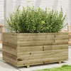 Image de vidaXL Jardinière 90x60x49,5 cm bois de pin imprégné, jardinière d'extérieur, bac à fleurs, boîte à plantes, jardinière de 847387
