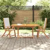 Image de vidaXL Chaises pliables de jardin lot de 2 bois d'acacia et textilène, chaise de jardin, siège d’extérieur, chaise de 4008421