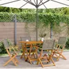Image de vidaXL Ensemble à manger de jardin 5 pcs résine tressée et bois massif, ensemble à manger d'extérieur, meuble de salle à 3281695