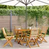 Image de vidaXL 5-delige Tuinset polypropeen en massief hout beige3281699