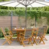 Image de vidaXL 7-delige Tuinset polypropeen en massief hout grijs3281710