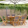 Image de vidaXL Ensemble à manger de jardin 7 pcs anthracite tissu bois massif, ensemble à manger d'extérieur, meuble de salle à 3281713