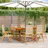 Image de vidaXL 7-delige Tuinset poly rattan en massief hout beige3281720