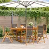 Image de vidaXL Ensemble à manger de jardin 7pcs gris polypropylène bois massif, ensemble à manger d'extérieur 3281722