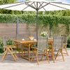 Image de vidaXL Ensemble à manger de jardin 7 pcs gris rotin et bois massif, ensemble à manger d'extérieur, meuble de salle à manger 3281731