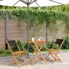 Image de vidaXL Ensemble de bistro 3 pcs noir polypropylène et bois massif, ensemble de bistro de jardin, ensemble de balcon, 3281745