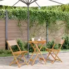 Image de vidaXL Ensemble de bistro 3 pcs taupe tissu et bois massif, ensemble de bistro de jardin, ensemble de balcon, ensemble de 3281750