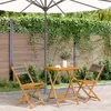 Image de vidaXL Ensemble de bistro 3 pcs gris polypropylène et bois massif, ensemble de bistro de jardin, ensemble de balcon, 3281758