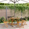 Image de vidaXL 5-delige Tuinset poly rattan en massief hout zwart3281766