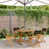 Image de vidaXL 5-delige Tuinset polypropeen en massief hout zwart3281769
