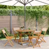 Image de vidaXL 5-delige Tuinset massief hout en stof beige3281775