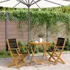 Image de vidaXL Ensemble de bistro 3 pcs noir polypropylène et bois massif, ensemble de bistro de jardin, ensemble de balcon, 3281805