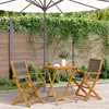 Image de vidaXL Ensemble de bistro 3 pcs gris polypropylène et bois massif, ensemble de bistro de jardin, ensemble de balcon, 3281806