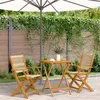 Image de vidaXL 3-delige Bistroset polypropeen en massief hout beige3281807
