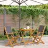 Image de vidaXL Ensemble de bistro 3 pcs anthracite tissu et bois massif, ensemble de bistro de jardin, ensemble de balcon, ensemble 3281809
