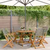Image de vidaXL 5-delige Tuinset poly rattan en massief hout grijs3281815