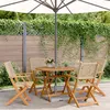 Image de vidaXL 5-delige Tuinset poly rattan en massief hout beige3281816