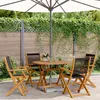 Image de vidaXL 5-delige Tuinset polypropeen en massief hout zwart3281817