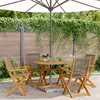 Image de vidaXL 5-delige Tuinset polypropeen en massief hout grijs3281818