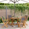 Image de vidaXL 5-delige Tuinset massief hout en stof antracietkleurig3281821