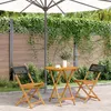 Image de vidaXL Ensemble de bistro 3 pcs noir résine tressée et bois massif, ensemble de bistro de jardin, ensemble de balcon, 3281838