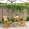 Image de vidaXL 3-delige Bistroset polypropeen en massief hout beige3281855
