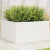 Image de Jardinière blanc 90x90x46 cm bois de pin massif