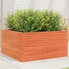 Image de Jardinière cire marron 90x90x46 cm bois de pin massif