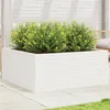 Image de Jardinière blanc 110x110x46 cm bois de pin massif