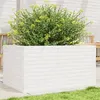 Image de Jardinière blanc 90x60x46 cm bois de pin massif