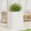 Image de Jardinière blanc 50x50x68,5 cm bois de pin massif