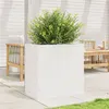 Image de vidaXL Jardinière blanc 70x40x68,5 cm bois de pin massif, jardinière d'extérieur, bac à fleurs, bac à tomates, jardinière de 3282485
