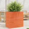 Image de Jardinière cire marron 70x40x68,5 cm bois de pin massif