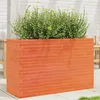 Image de Jardinière cire marron 110x40x68,5 cm bois de pin massif