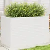 Image de Jardinière blanc 110x60x68,5 cm bois de pin massif