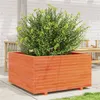 Image de Jardinière cire marron 90x90x49,5 cm bois de pin massif