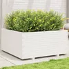 Image de Jardinière blanc 100x100x49,5 cm bois de pin massif